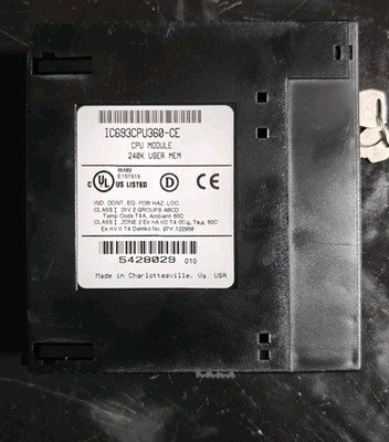 GE Fanuc IC693CPU360-CE CPU 360 W/ Original Keys