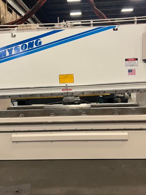 140 Ton x 12′ Wysong F12-140-144 Hydraulic Press Brake, 2001 – 5 Axis Back Gauge