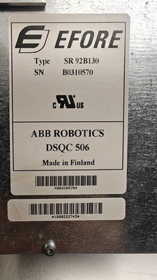 EFORE DSQC 506 SR92B130 Power Supply 230VAC 540W ABB Robotics S4C+