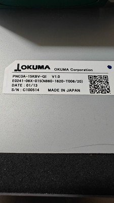 Okuma Keyboard Panel PNC3A-15KBV-QI E0241-06X-015 / A911-3704-01-010 / A911-3540 - Image 4