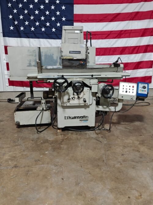 12″ x 24″ Okamoto Surface Grinder ACC124N, 1987 – Under Power, Inspection Ready