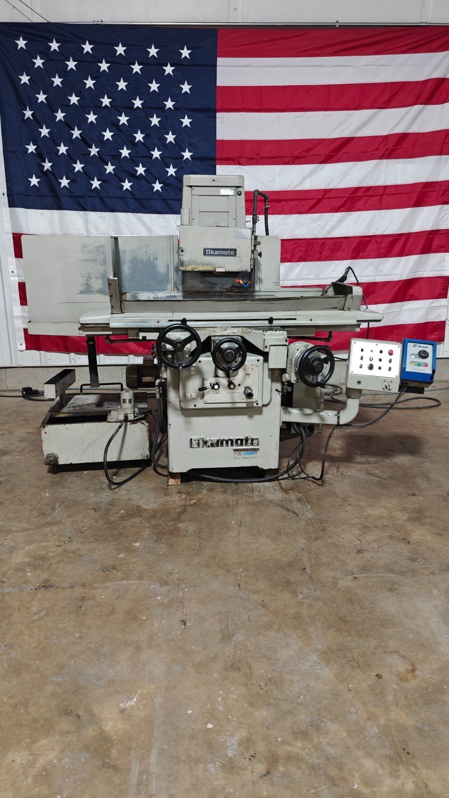 12″ x 24″ Okamoto Surface Grinder ACC124N, 1987 – Under Power, Inspection Ready