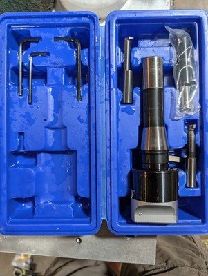 Accupro 2″ Boring Head Set with R8 Shank, C-R8 Carbide Boring Bar Set 3 Bars