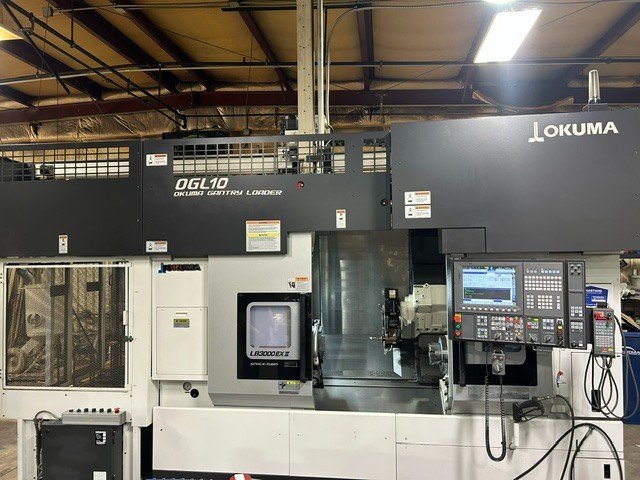 Okuma LB-3000EXII CNC Lathe, 2018 – Y Axis, Sub Spindle, OGL-10 Gantry Loader