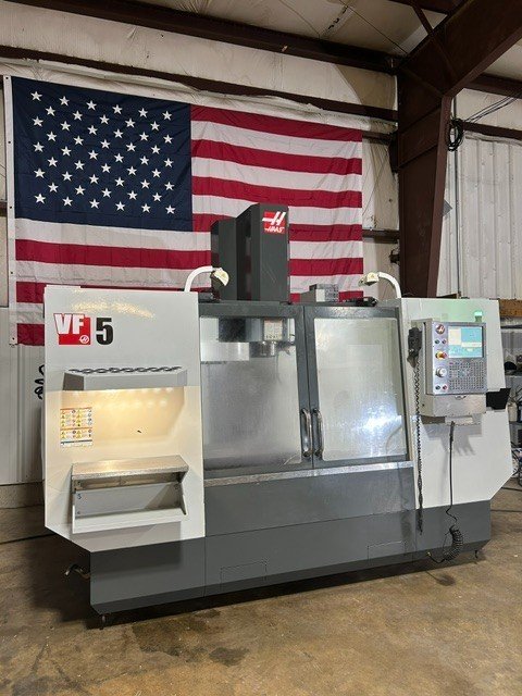 Haas VF-5 VMC, 2012 – Renishaw Probing System, TSC, 4th Axis, Rigid Tapping
