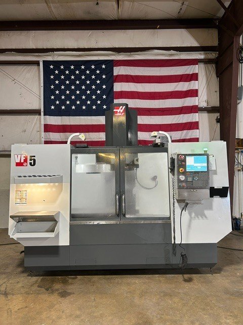 Haas VF-5 VMC, 2012 – Renishaw Probing System, TSC, 4th Axis, Rigid Tapping