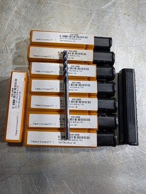 Hertel 69919606 4FLT SIC SQ E/M ALTIN Carbide Endmill 1/8×1/8×3/4×2-1/4 Lot Of 8