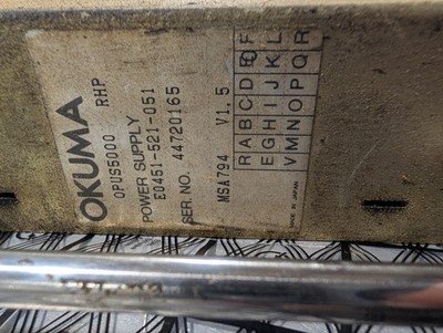 OKUMA OPUS 5000 System Power Supply E0451-521-051 5K098